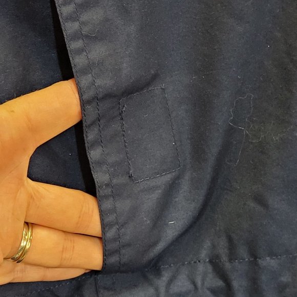 First Team Jacket VTG Windbreaker Hood Quarter Zip Color Block Blue Red - Picture 4 of 12